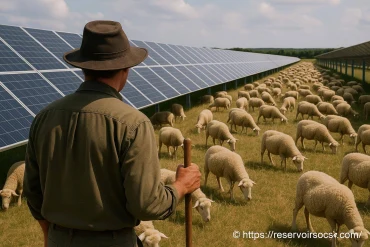 Centrale solaire de Massangis : une bergerie à ciel ouvert
