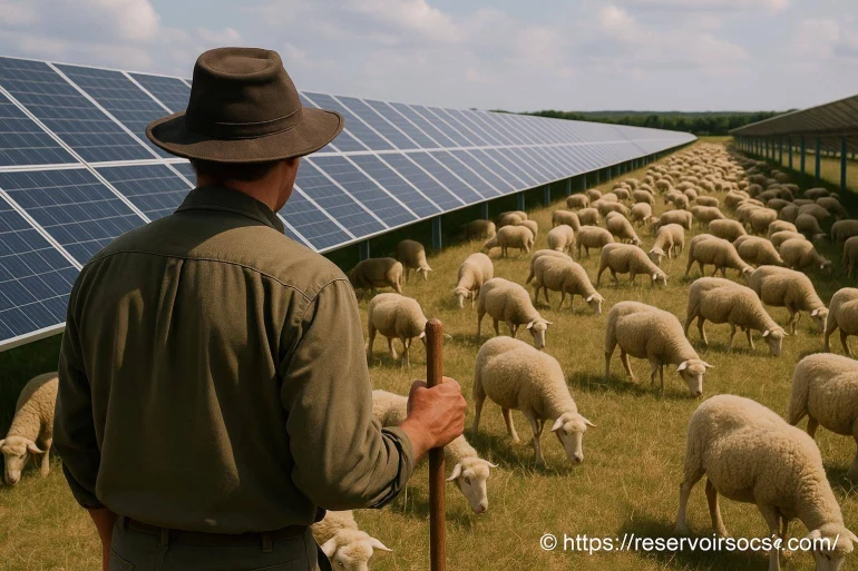 Centrale solaire de Massangis : une bergerie à ciel ouvert