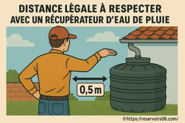 Distance légale à respecter avec un récupérateur d'eau de pluie : quelles règles appliquer ?