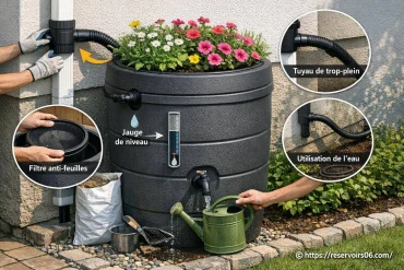 Récupérateur d'eau de pluie avec bac à fleur : comment l'installer et quelles astuces adopter