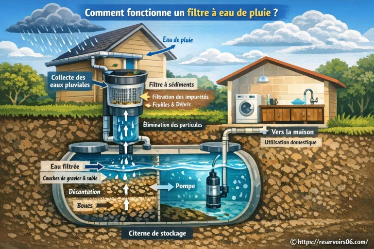 Comment fonctionne un filtre à eau de pluie ?