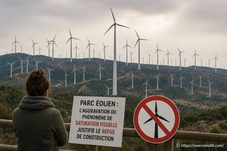 Parc éolien : le phénomène de saturation visuelle justifie le refus de construction