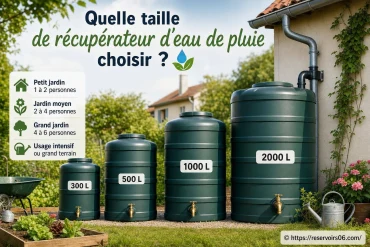 Quelle taille de récupérateur d’eau de pluie choisir ?