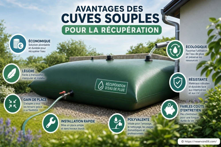 Avantages des cuves souples pour la récupération d’eau de pluie