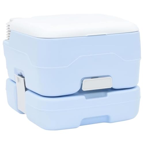Mokuyary Toilette de Camping Bleu Clair et Blanc 41,5 x 36,5