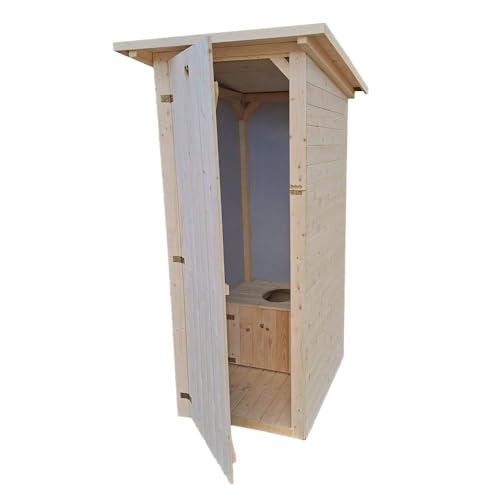 Cabine toilettes sèches extérieur en bois - WC style rustiqu