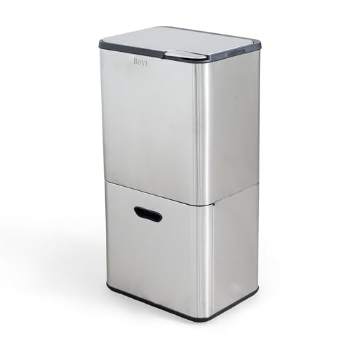Bayt poubelle cuisine tri sélectif 60 L, 2 bacs 27 et 33 L, 
