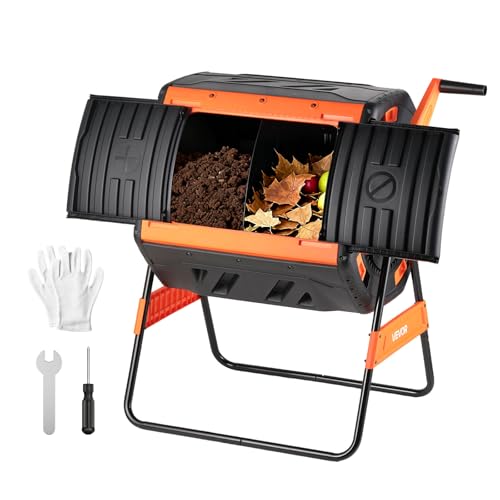 VEVOR Composteur de Jardin Rotatif, Bac à Compost Capacité 2