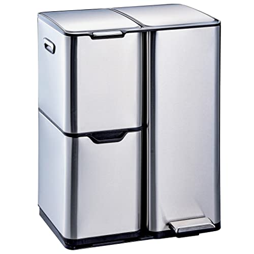 KITCHEN MOVE Poubelle de cuisine à pédale tri sélectif recyc