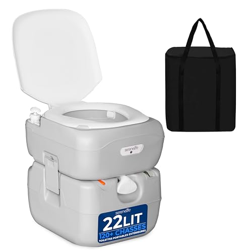 SereneLife Toilette Portable de Camping, Réservoir de Déchet