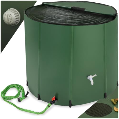 tectake® Récupérateur Eau de Pluie Pliable Réservoir deau Cu