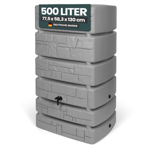 Kreher Récupérateur deau XXL Tower Stone avec robinet. Super