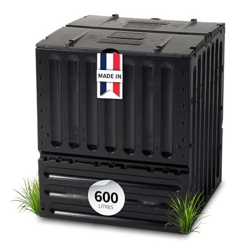 GARANTIA ECO-King Composteur 600 L, Noir