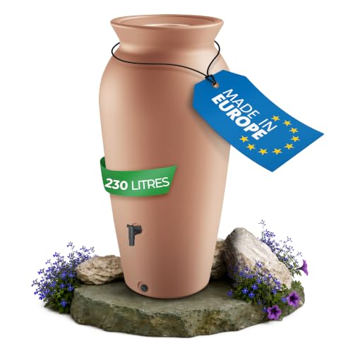 YourCasa Récupérateur deau de Pluie 230 L, Amphore avec Robi