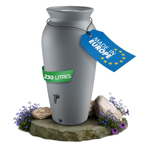 YourCasa Récupérateur deau de Pluie 230 L, Amphore avec Robi