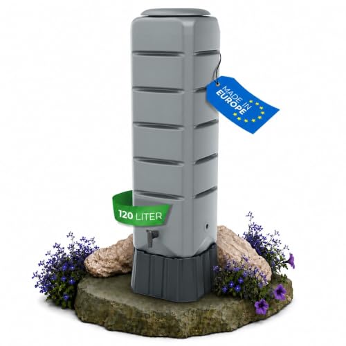 YourCasa Recuperateur d Eau de Pluie [Tower] 120L avec Pied,