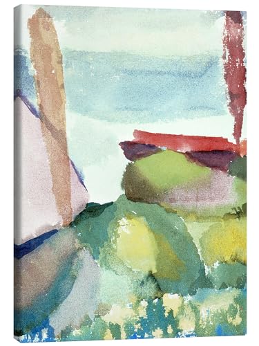 Posterlounge Le bord de mer sous la pluie Tableau sur toile