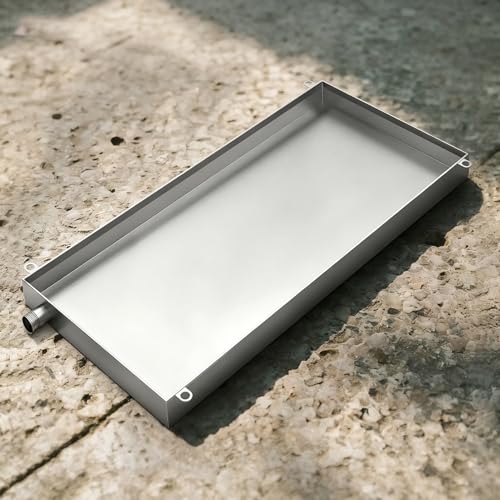 Bac de vidange en métal anti-fuite - 45 x 25 cm - Chauffe-ea